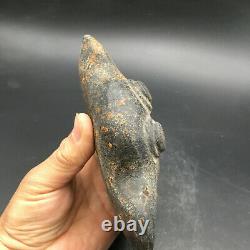 Old China Hongshan Culture Jade stone Hand-carved eagle Statue, #391