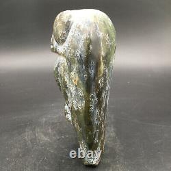 Old China Hongshan Culture hetian Jade Hand-carved eagle Statue, #382