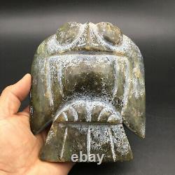 Old China Hongshan Culture hetian Jade Hand-carved eagle Statue, #382