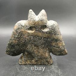 Old China Hongshan Culture hetian Jade Hand-carved eagle Statue, #384