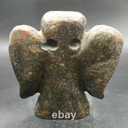 Old China Hongshan Culture hetian Jade Hand-carved eagle Statue, #385