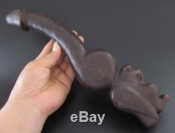 Old China Hongshan culture Jade stone hand-carved eagle and penis statue 1333g
