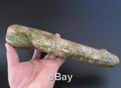 Old China Hongshan culture Jade stone hand-carved eagle and penis statue 1955g