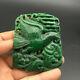 Old China Antique Green Jade Jadeite Hand-carved Eagle Statue, H336