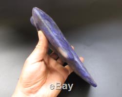 Old China, hongshan culture, Blue Crystal, hand-carved, eagle, statue, 1242g