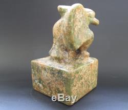 Old China, hongshan culture, jade, Hand-carved, eagle, statue, seal