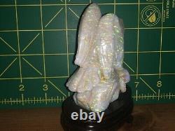 Old Chinese Carved Opal Eagle & Snake Fetish / Effigy / Sculpture 850 Carats