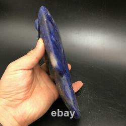 Old Chinese Hongshan Culture Blue Crystal hand-carved eagle statue, A358