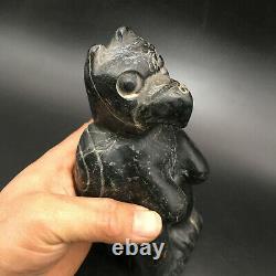 Old Chinese Hongshan Culture Meteorite Jade Hand-carved eagle Statue, A547