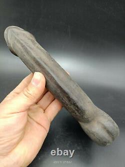 Old Chinese Hongshan Culture Meteorite Jade hand-carved eagle&penis Statue, A514