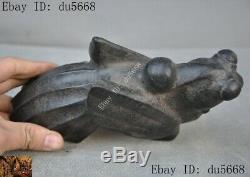 Old Chinese Hongshan Culture Meteorite iron Hand-carved animal eagle bird statue