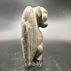 Old Chinese Hongshan Culture Meteorite iron stone Hand-carved eagle Statue, A597