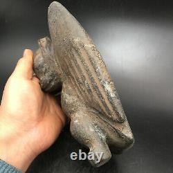 Old Chinese Hongshan Culture Meteorite iron stone Hand-carved eagle Statue, A597