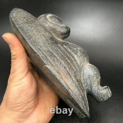 Old Chinese Hongshan Culture Meteorite iron stone Hand-carved eagle Statue, A598