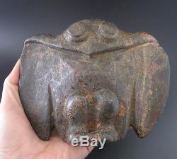 Old Chinese hongshan culture jade stone Hand-carved bird eagle Statue 1519g