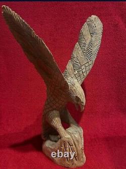 Original Eagle Hand Carved Wooden Sculpture 24