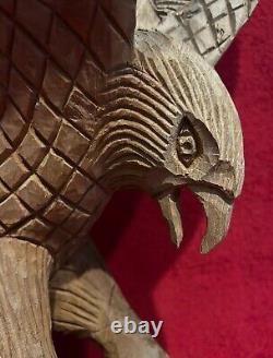 Original Eagle Hand Carved Wooden Sculpture 24