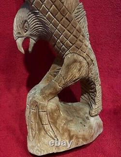 Original Eagle Hand Carved Wooden Sculpture 24