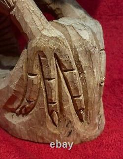 Original Eagle Hand Carved Wooden Sculpture 24