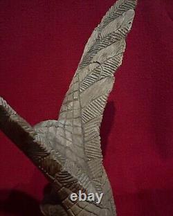 Original Eagle Hand Carved Wooden Sculpture 24