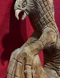 Original Eagle Hand Carved Wooden Sculpture 24