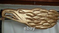 Patriotic wooden Hand Carved American EAGLE decoration 21 x 7.5 inches