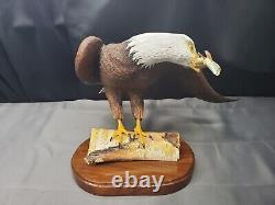 Philip Juliam Handcrafted Wooden Eagle Statue Hand Carved Sculpture Figurine Art