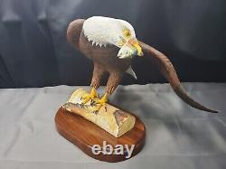 Philip Juliam Handcrafted Wooden Eagle Statue Hand Carved Sculpture Figurine Art