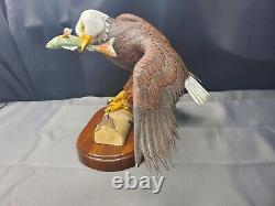 Philip Juliam Handcrafted Wooden Eagle Statue Hand Carved Sculpture Figurine Art