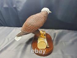 Philip Juliam Handcrafted Wooden Eagle Statue Hand Carved Sculpture Figurine Art