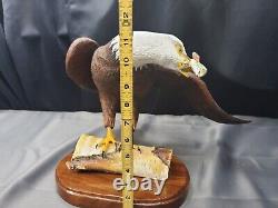 Philip Juliam Handcrafted Wooden Eagle Statue Hand Carved Sculpture Figurine Art