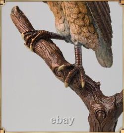 Pure Brass 100% Hand-carved falco rusticolus Eagle Bird King Animal art Statue