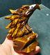 Rare 435.8g Natural Large Tiger's Eye Hand Carved Beauty Eagle Decoration Wd111