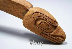RARE Haida David Quist Signed Hand Carved Cedar Eagle Feast Potlatch Spoon MINT