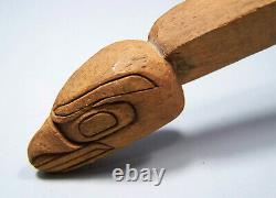 RARE Haida David Quist Signed Hand Carved Cedar Eagle Feast Potlatch Spoon MINT