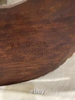 RARE R. L blair Famous Disney Artist wood hand carved sculpture 1994 29 X 12