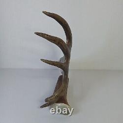 Rare Hand Carved Antler Eagle By Sheri Medley 8 By 9 Tall No Eye