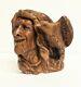 Rare Stunning Detailed Hand-carved Solid Wood Eagle Hunter Mongolia Art Deco