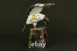 Rare chinese old cloisonne hand painting eagle statue noble home decoration