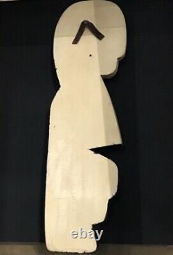 Richard KRAWCHUK Carving Bear & Eagle Hand Painted Totem Native Cedar Art Haida