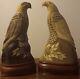 Set Of Hand Carved Buffalo Horn Eagles Birds Quality
