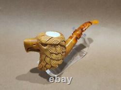 Smoking meerschaum pipe, the best block meerschaum, hand-carved pipe, pipes, eagle