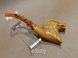 Smoking meerschaum pipe, the best block meerschaum, hand-carved pipe, pipes, eagle
