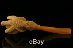 Special Eagle's Claw Hand Carved Block Meerschaum by Kenan with CASE 10496