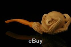 Special Eagle's Claw Hand Carved Block Meerschaum by Kenan with CASE 10496