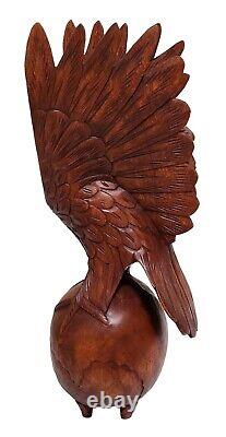 Stunning Hand Carved Wood American Eagle Vintage Architectural Folk Art