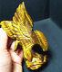 Top 228g Natural Tiger Eye Crystal Hand Carved Beauty Eagle Decoration A1945