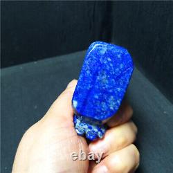 TOP 288G Natural lapis lazuli Crystal Hand Carved Beauty Eagle Decoration A1946
