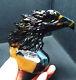 Top 380.8g Natural Tiger Eye Crystal Hand-carved Beauty Eagle Decorations Ywd487