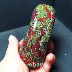 TOP 438.9G Natural Polished Dragon Blood Jaspey Hand-carved Eagle Healing A2451